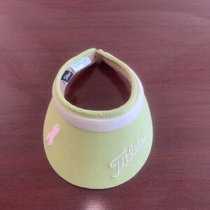 Titleist Vintage Green Visor with Pink Breast Cancer Ribbon